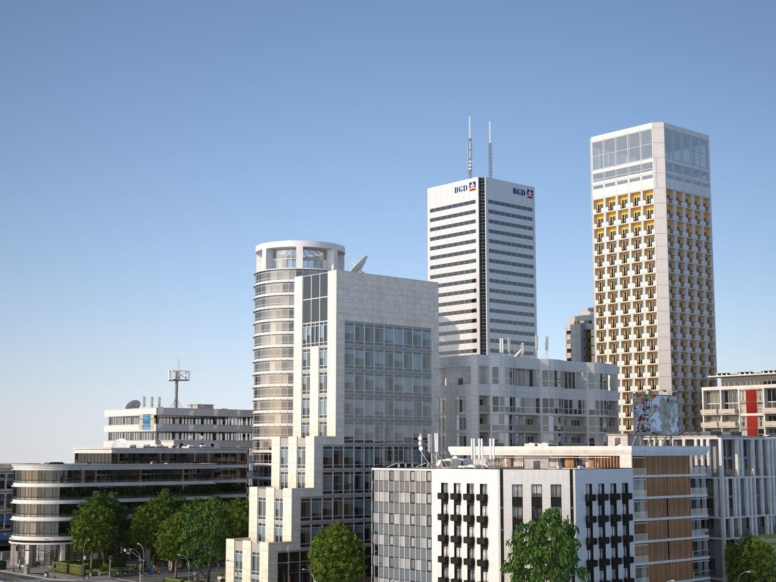 White City Low-poly 3D model_5