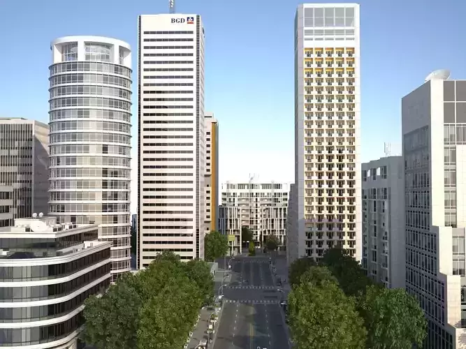 White City Low-poly 3D model