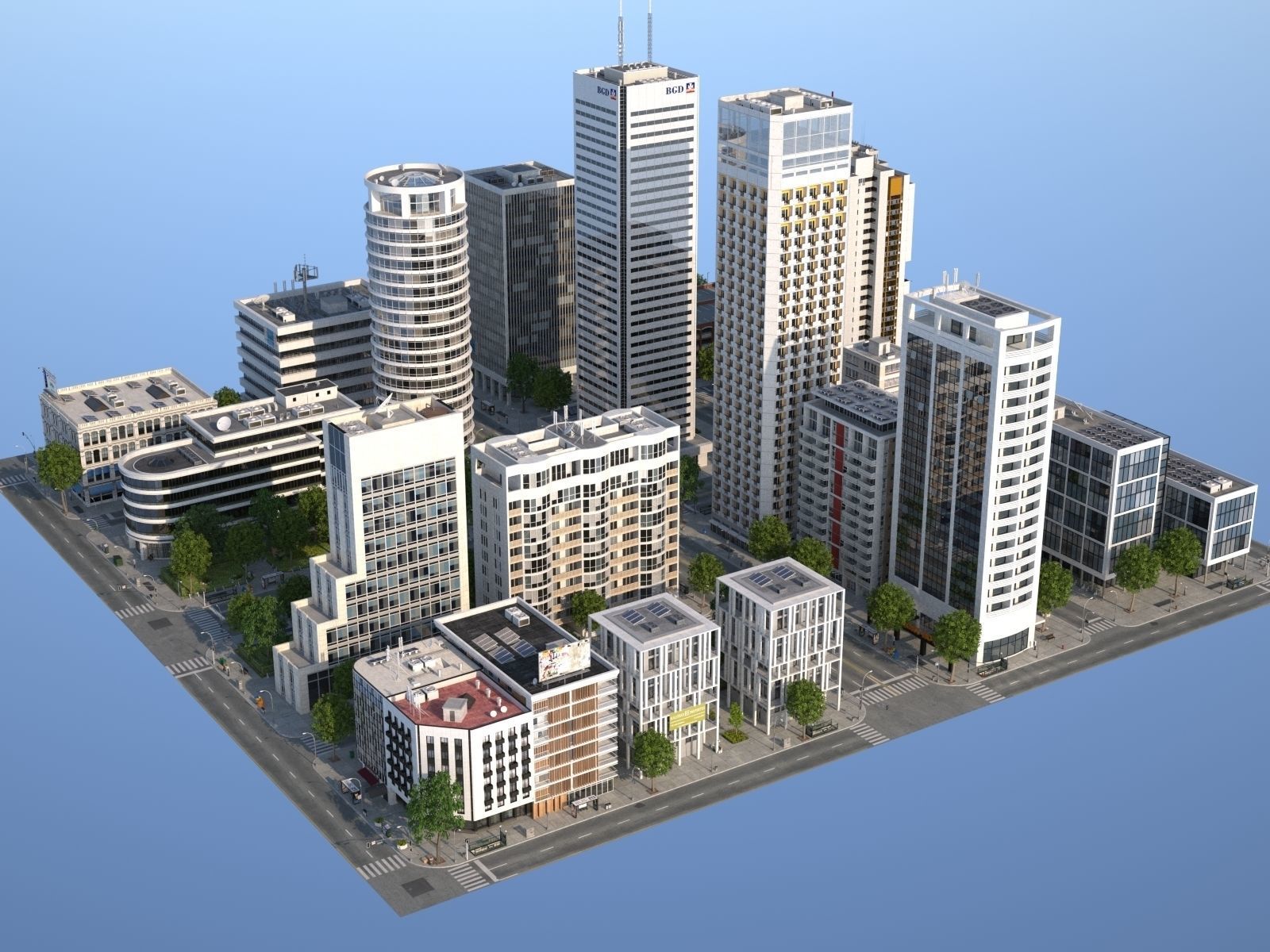 White City Low-poly 3D model_31