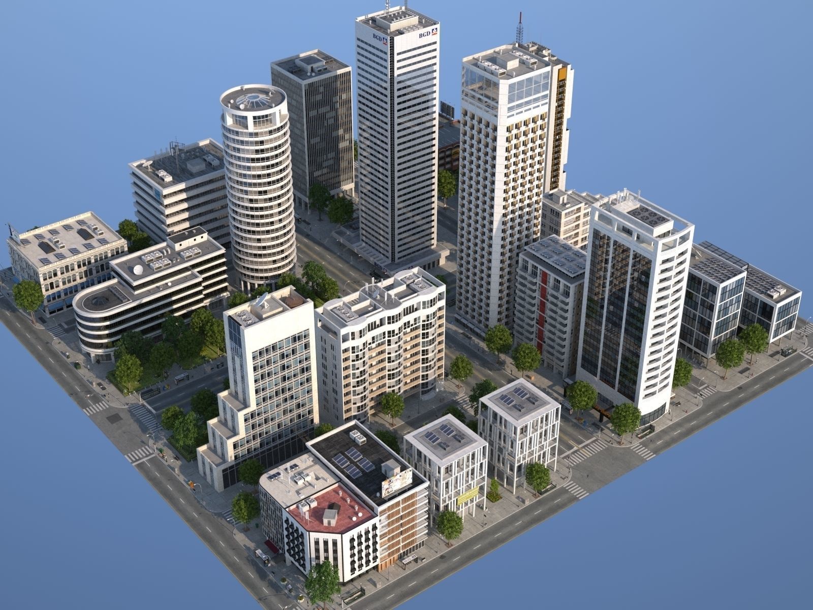 White City Low-poly 3D model_30