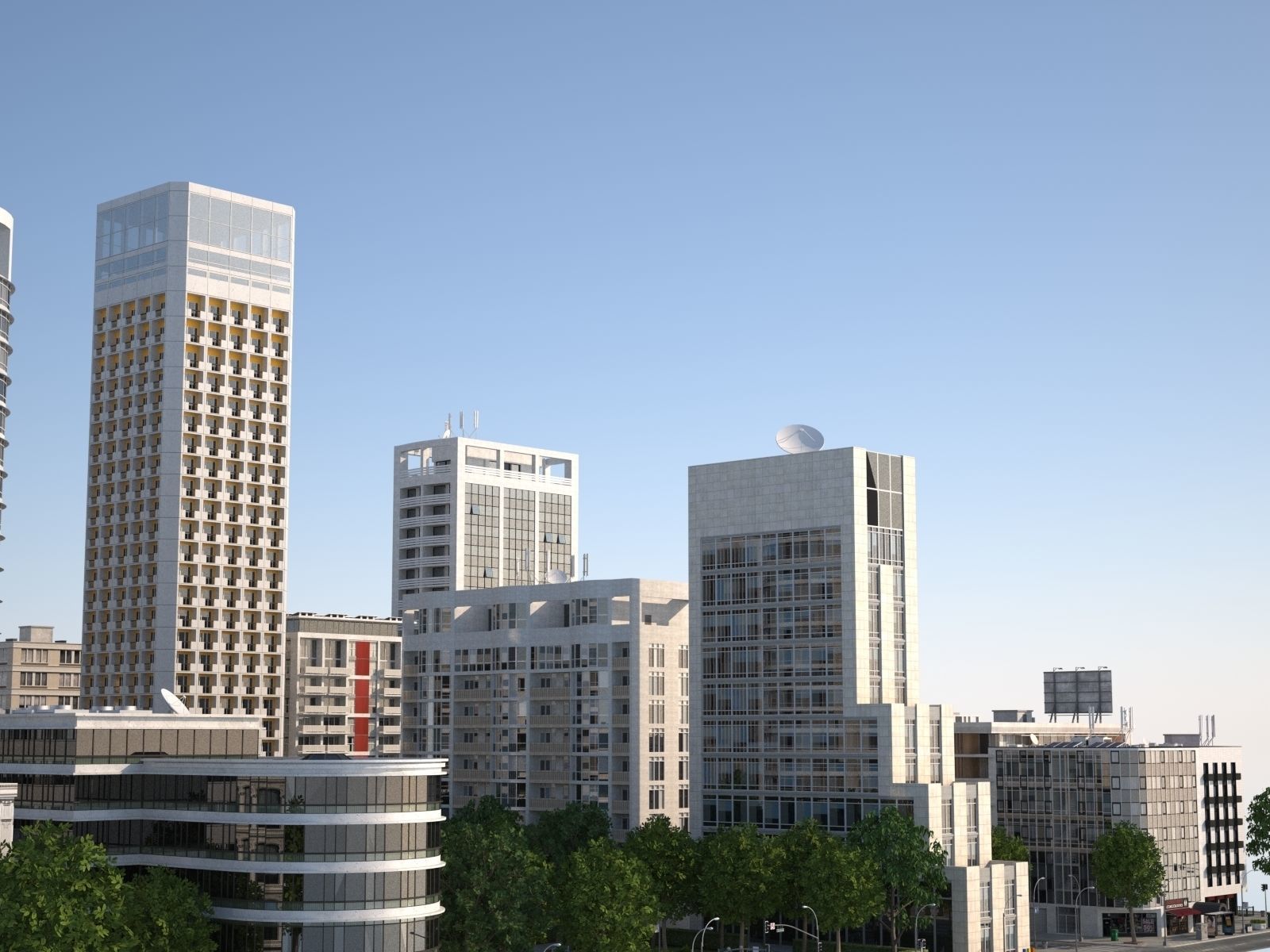 White City Low-poly 3D model_25