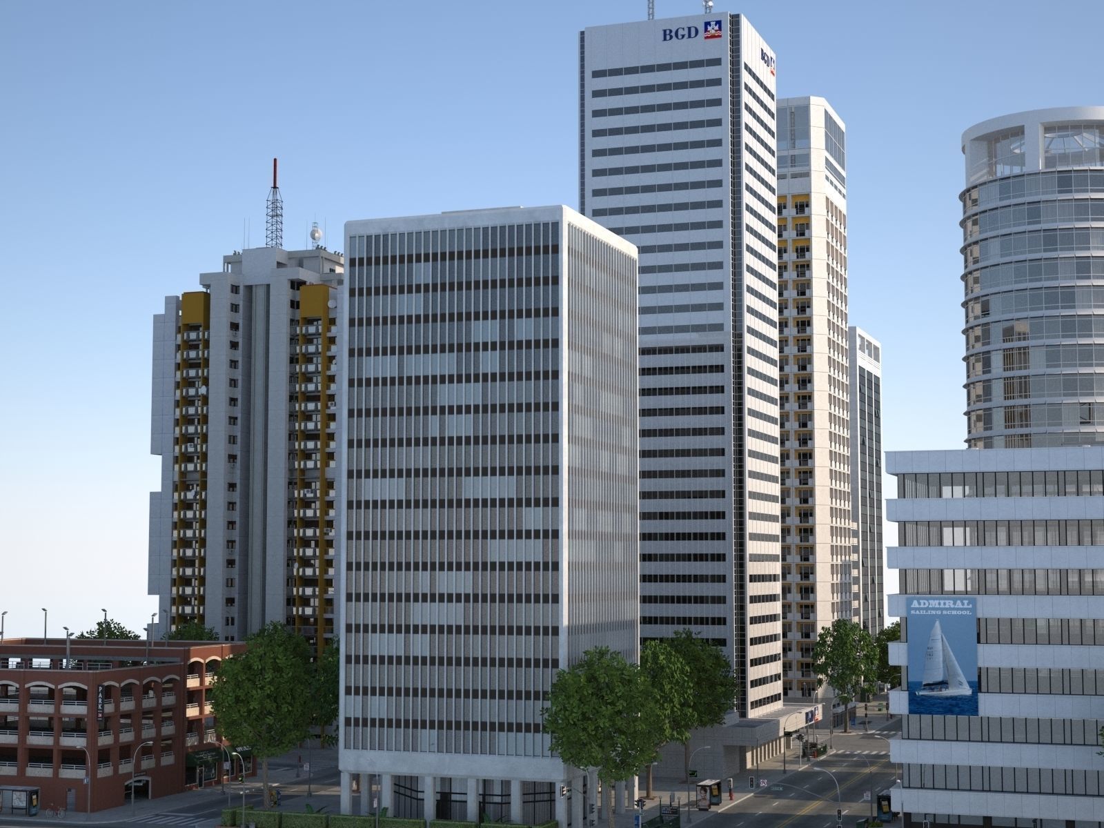 White City Low-poly 3D model_26