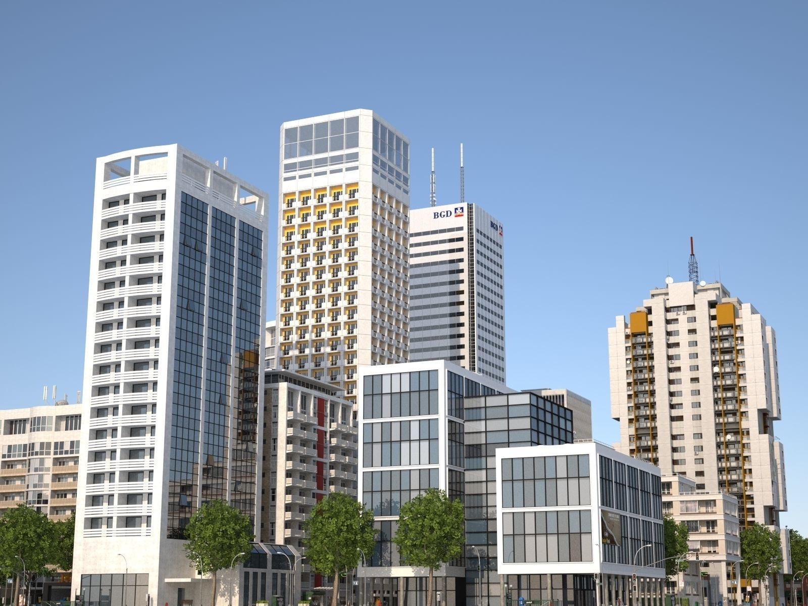 White City Low-poly 3D model_28