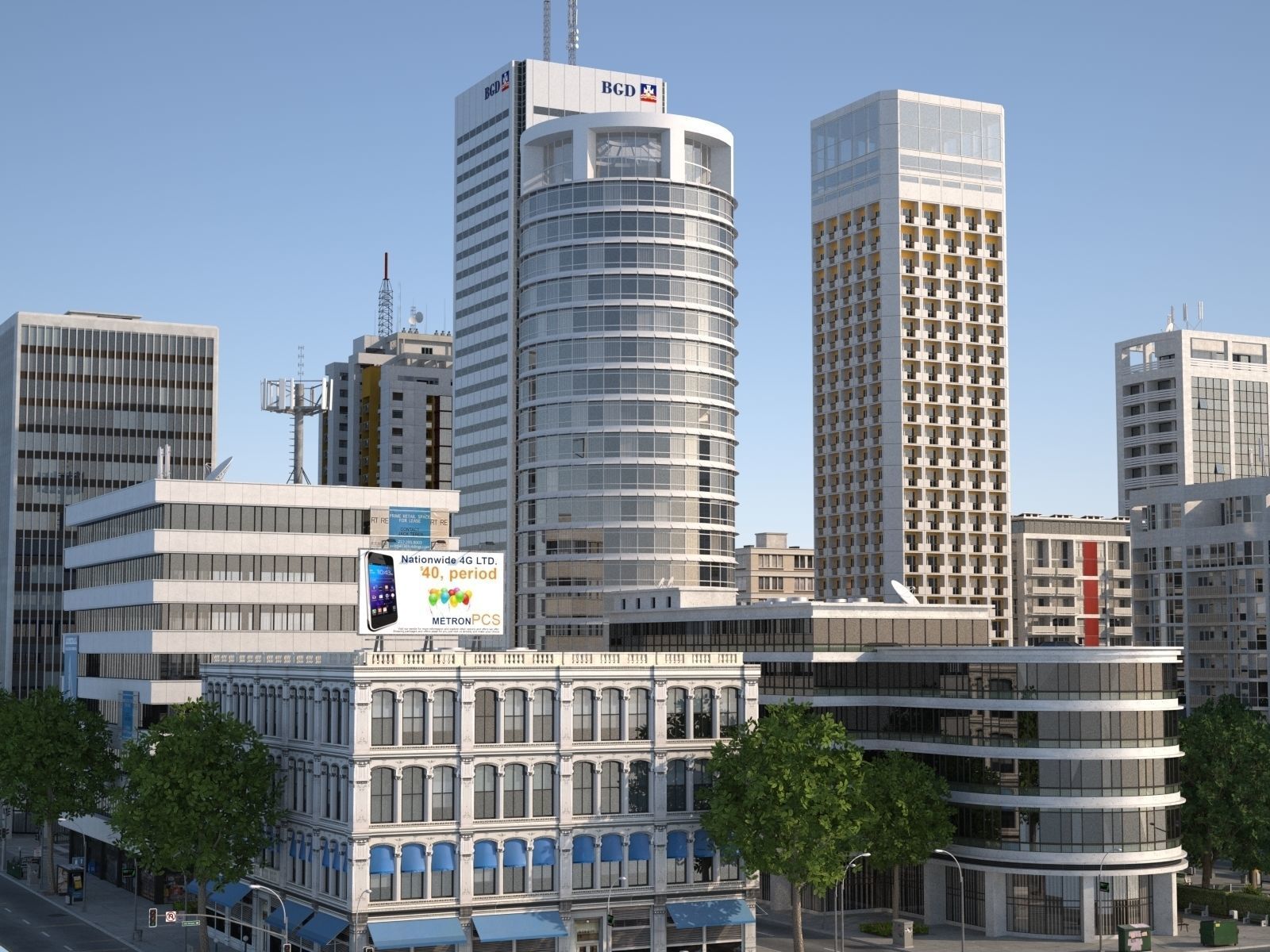 White City Low-poly 3D model_27