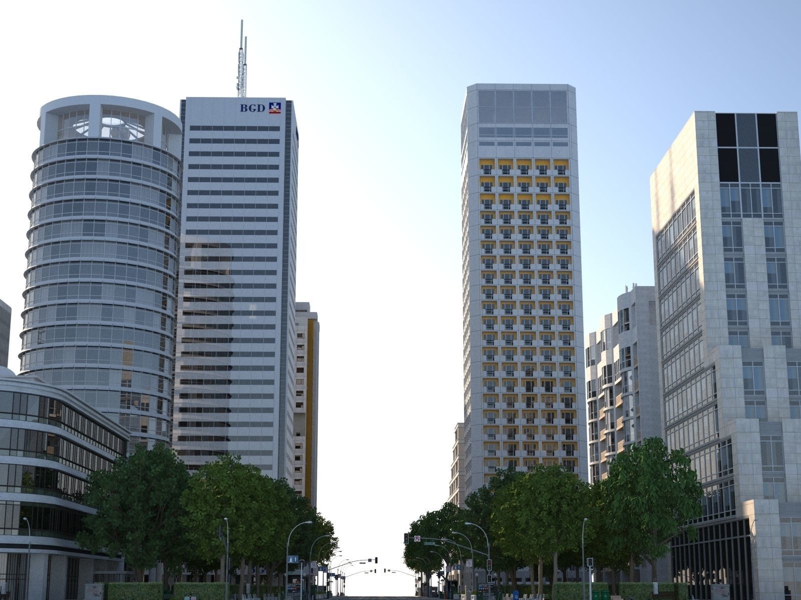 White City Low-poly 3D model_37