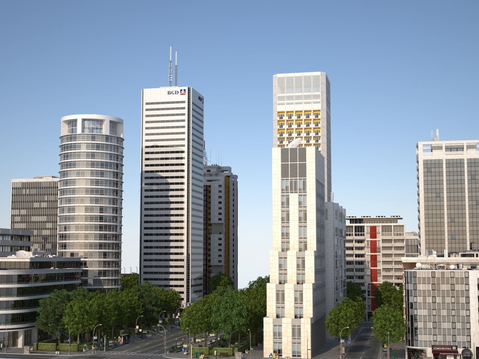 White City Low-poly 3D model_12