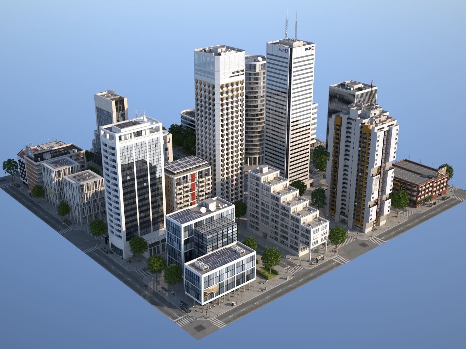 White City Low-poly 3D model_32