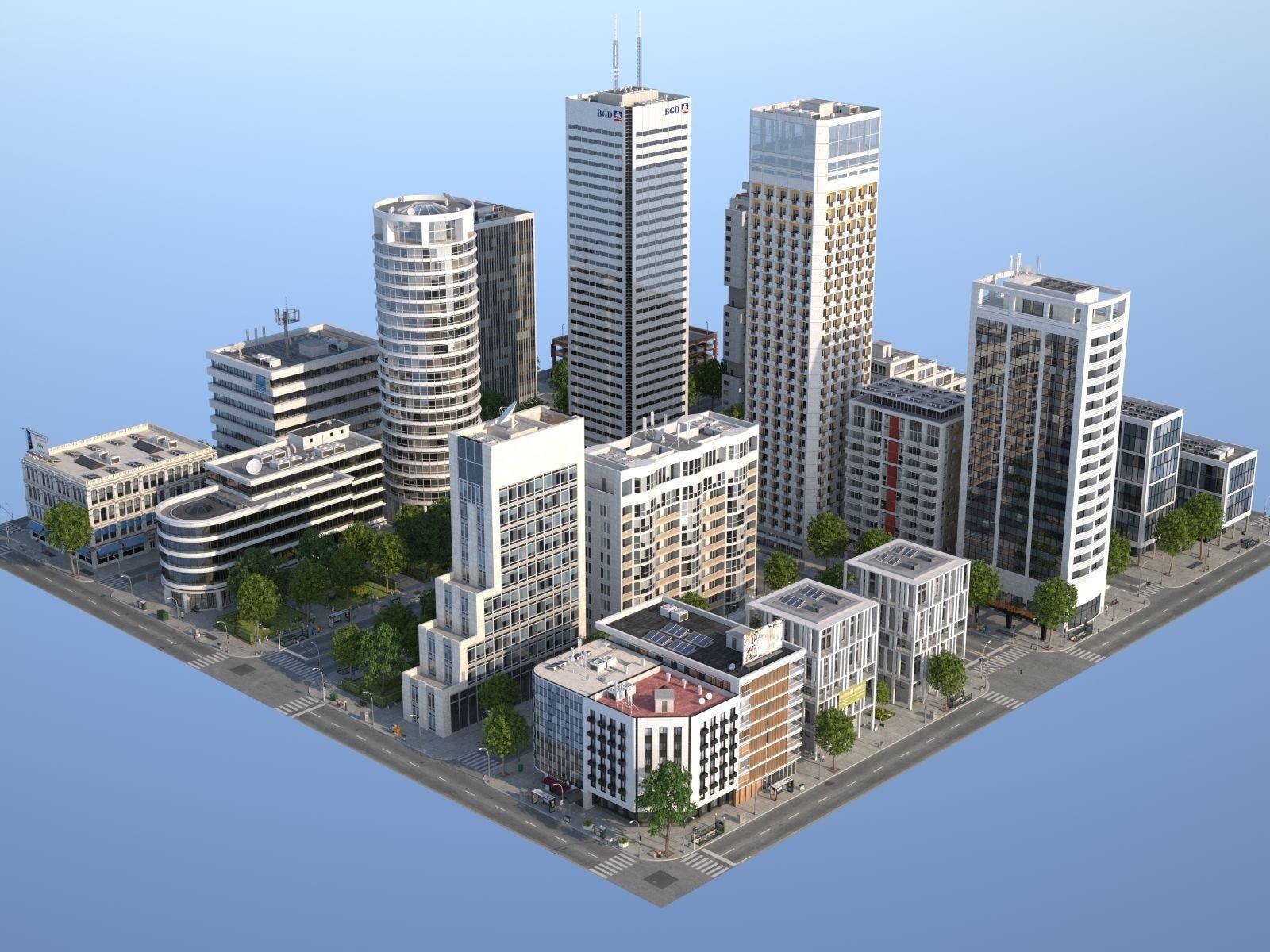 White City Low-poly 3D model_1