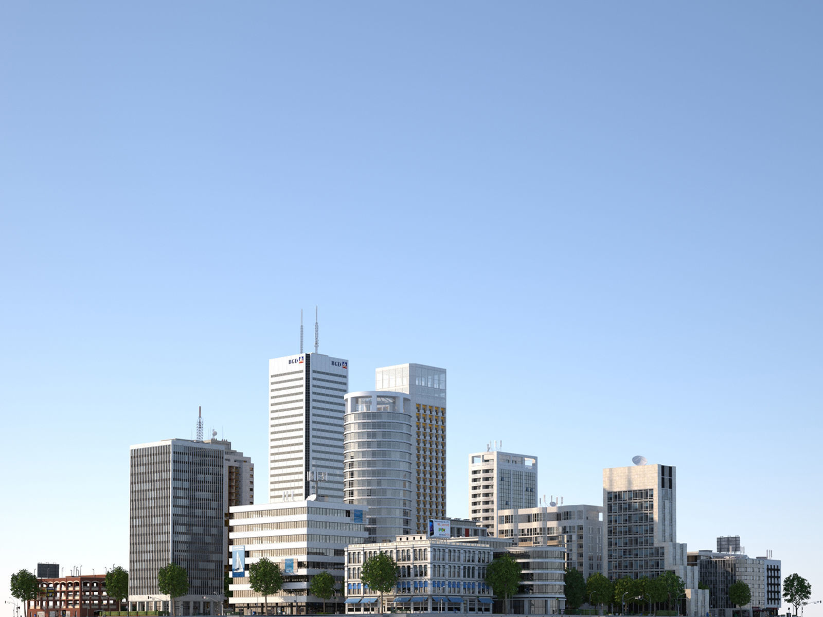 White City Low-poly 3D model_34