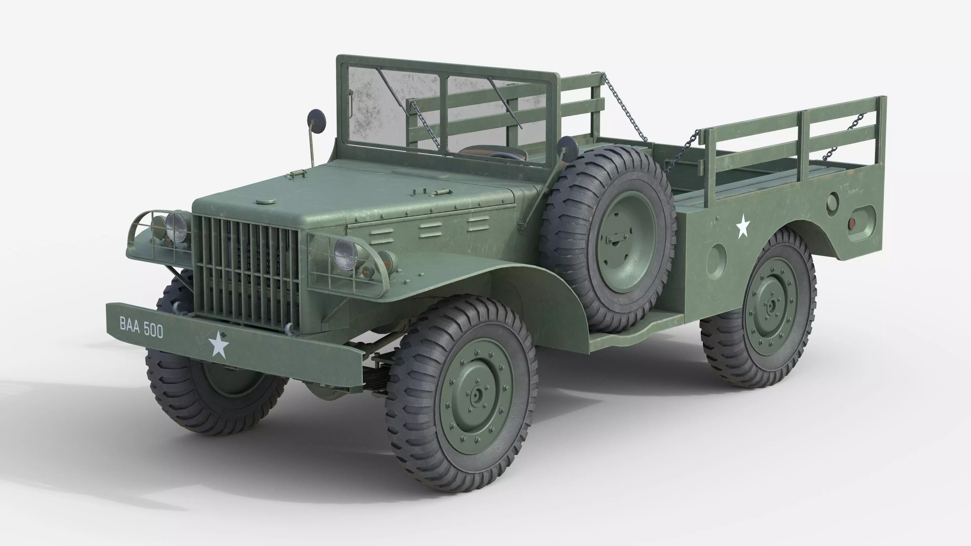 Dodge WC 51 Dodge WC-51 Low-poly 3D model_0