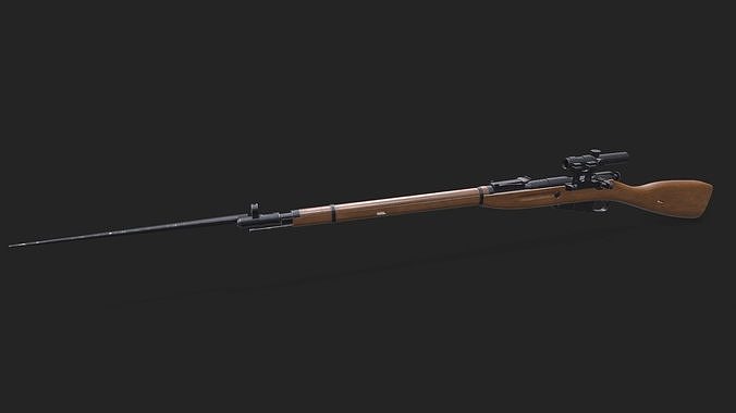 Mosin Nagant M91 Low-poly PBR Free low-poly 3D model