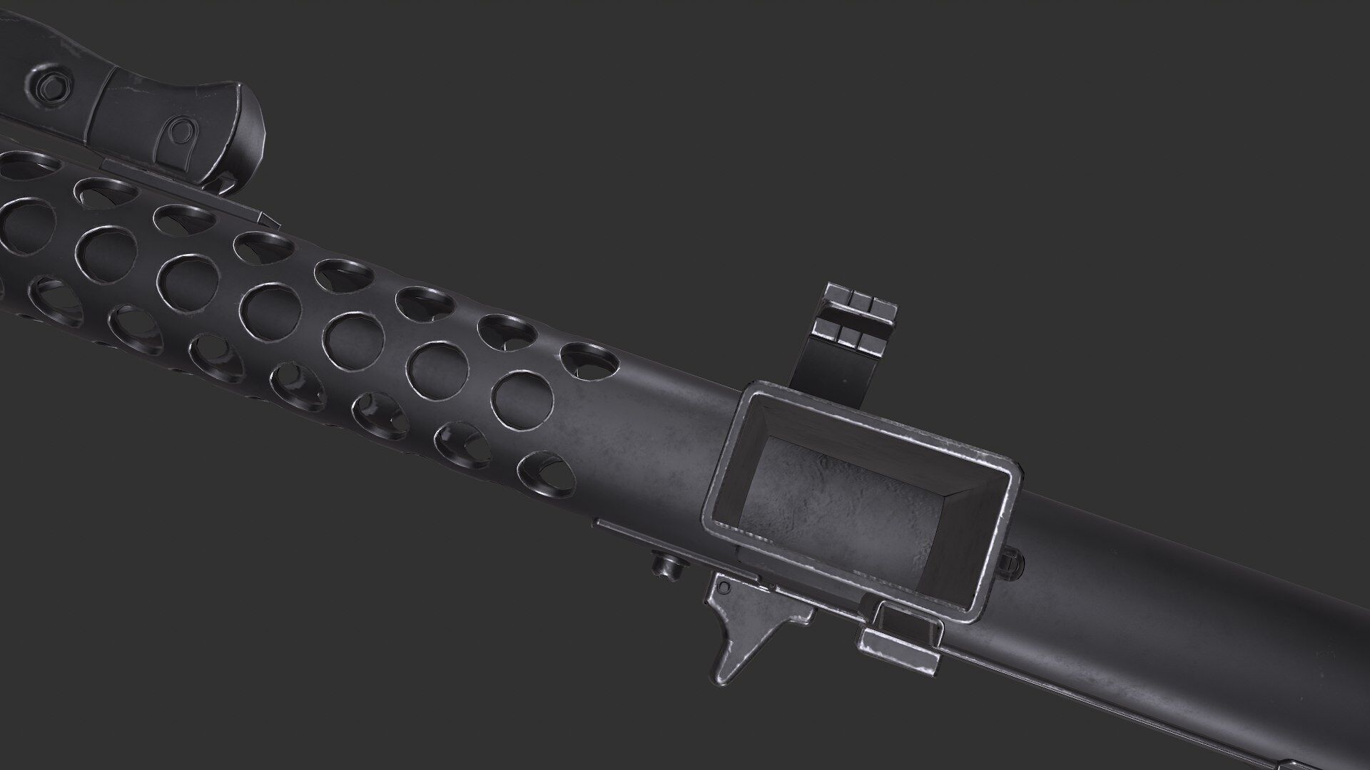 Lithgow F1 Submachine Gun SMG Low-poly PBR Low-poly 3D model_17