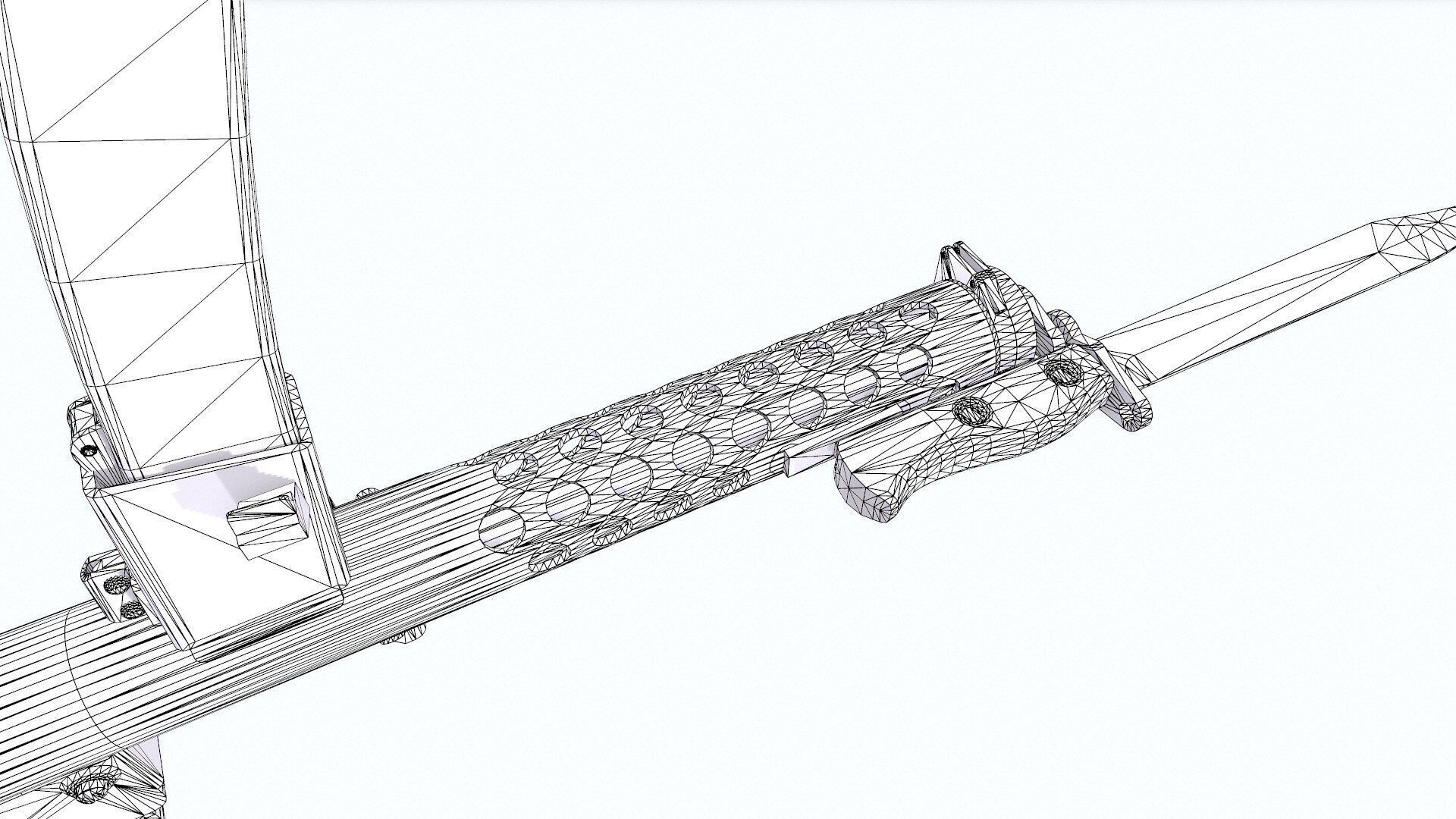 Lithgow F1 Submachine Gun SMG Low-poly PBR Low-poly 3D model_24