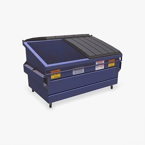 Dumpster Low-poly PBR Low-poly 3D model