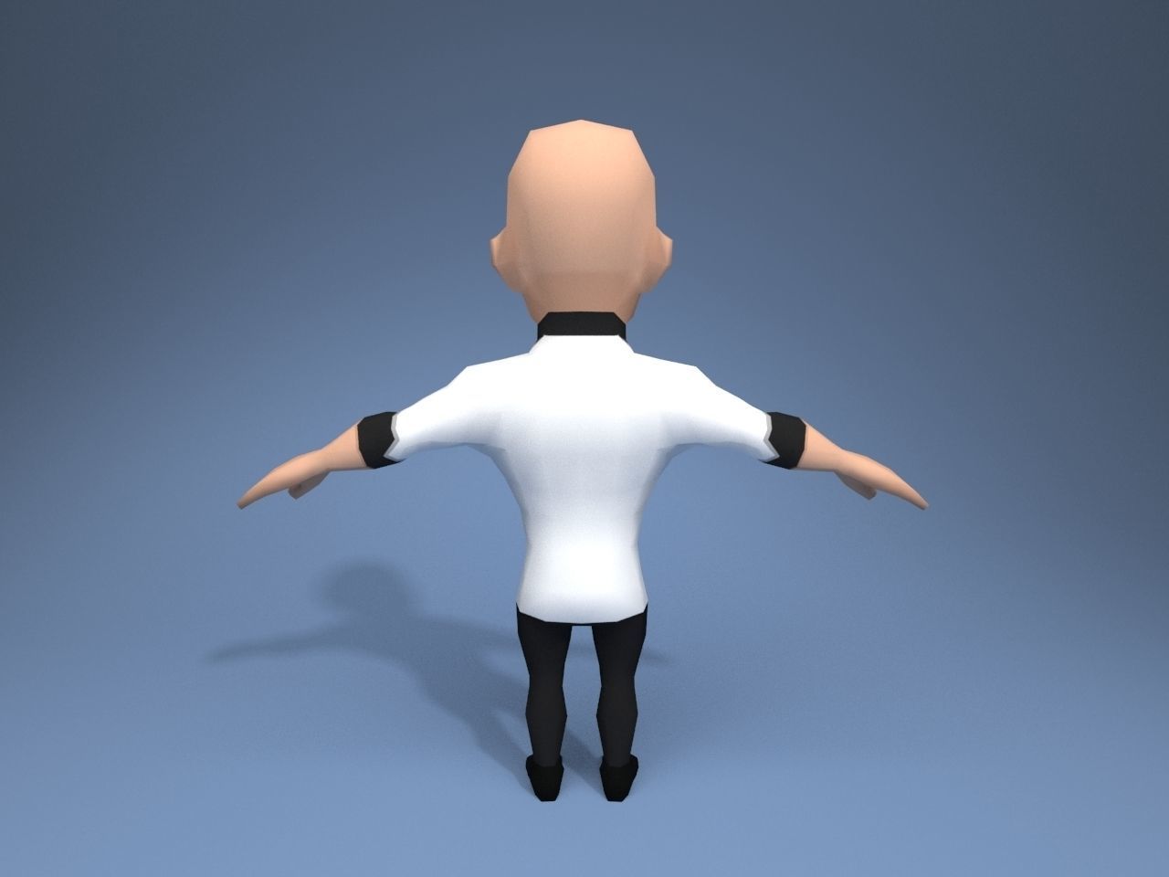 Chef master Low-poly 3D model_5