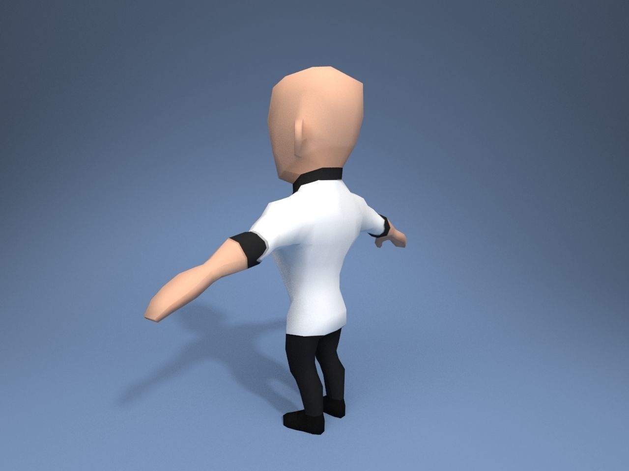 Chef master Low-poly 3D model_4