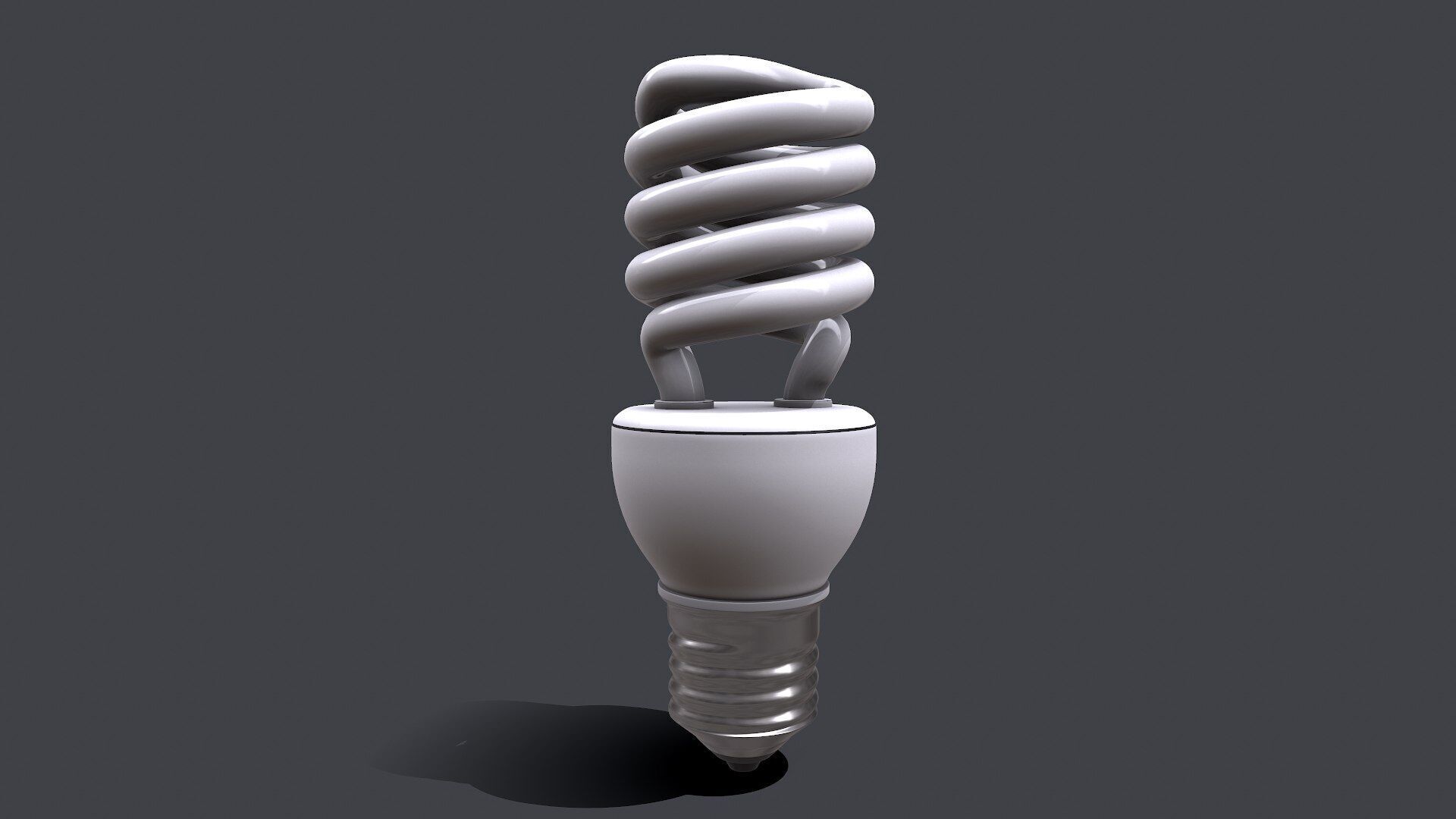 CFL Light Bulb PBR Free 3D model_6