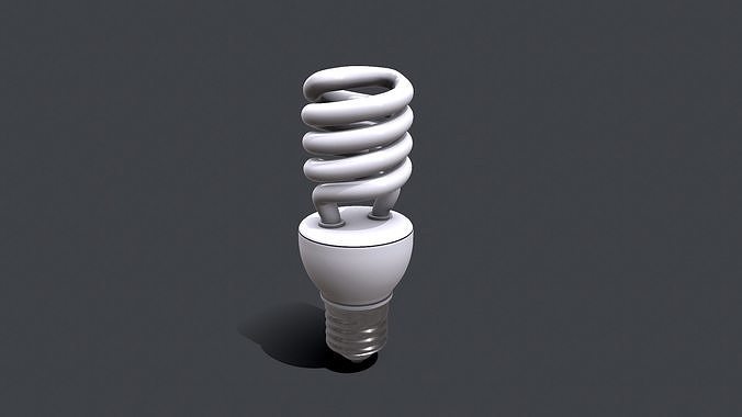 CFL Light Bulb PBR Free 3D model
