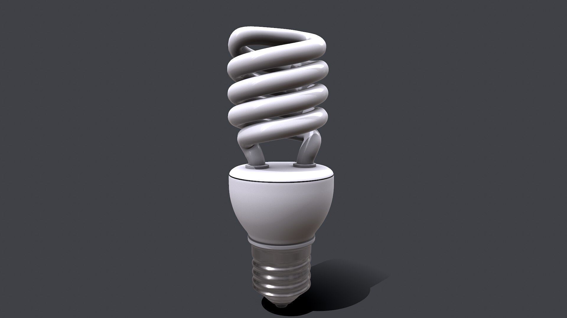 CFL Light Bulb PBR Free 3D model_7