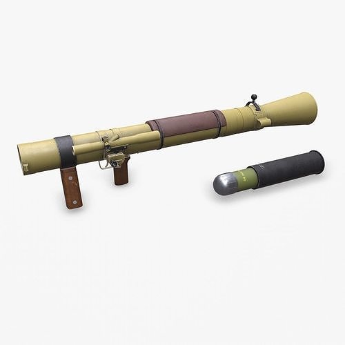 Carl Gustaf M2 Recoilless Rifle Anti Tank Rocket Launcher Low-poly 3D model