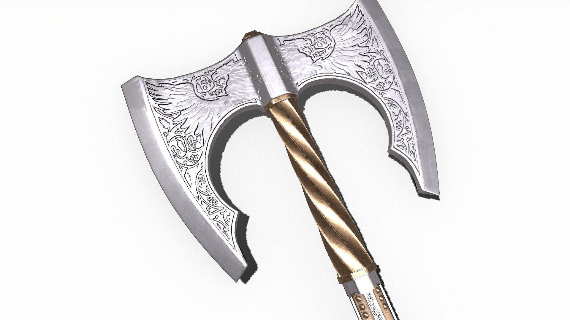 Berserker Axe Low-poly PBR Low-poly 3D model_9