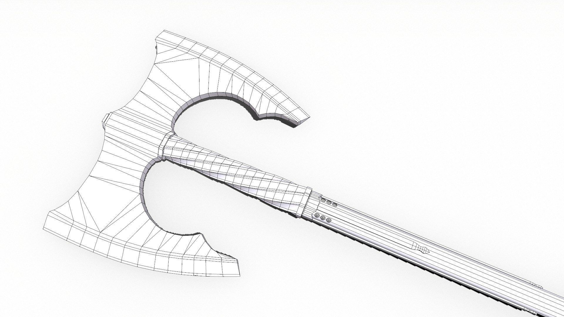 Berserker Axe Low-poly PBR Low-poly 3D model_28