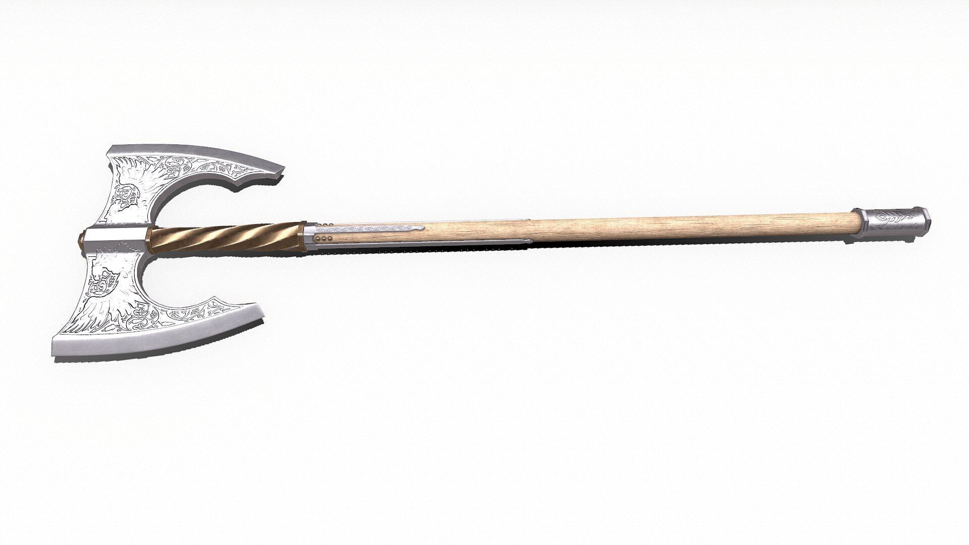 Berserker Axe Low-poly PBR Low-poly 3D model_5