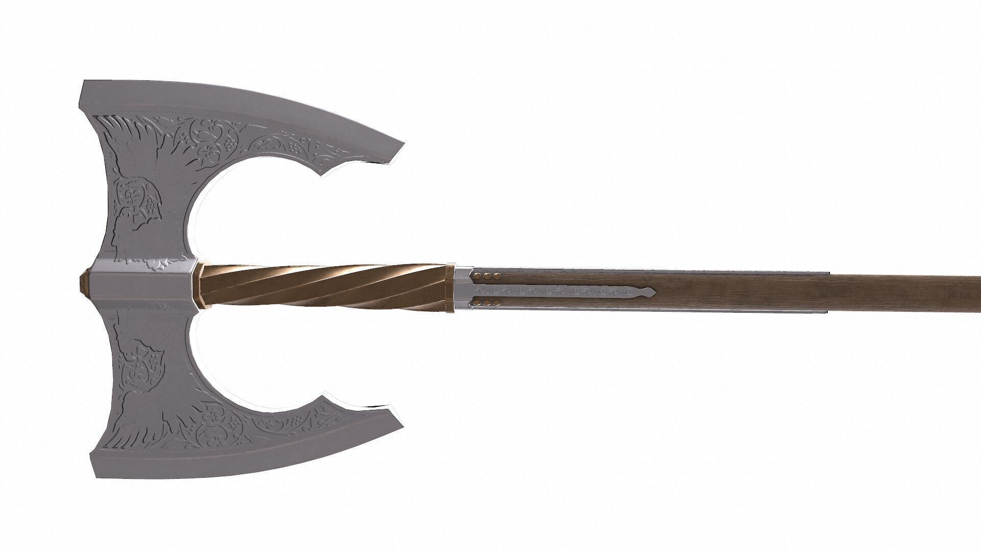 Berserker Axe Low-poly PBR Low-poly 3D model_16