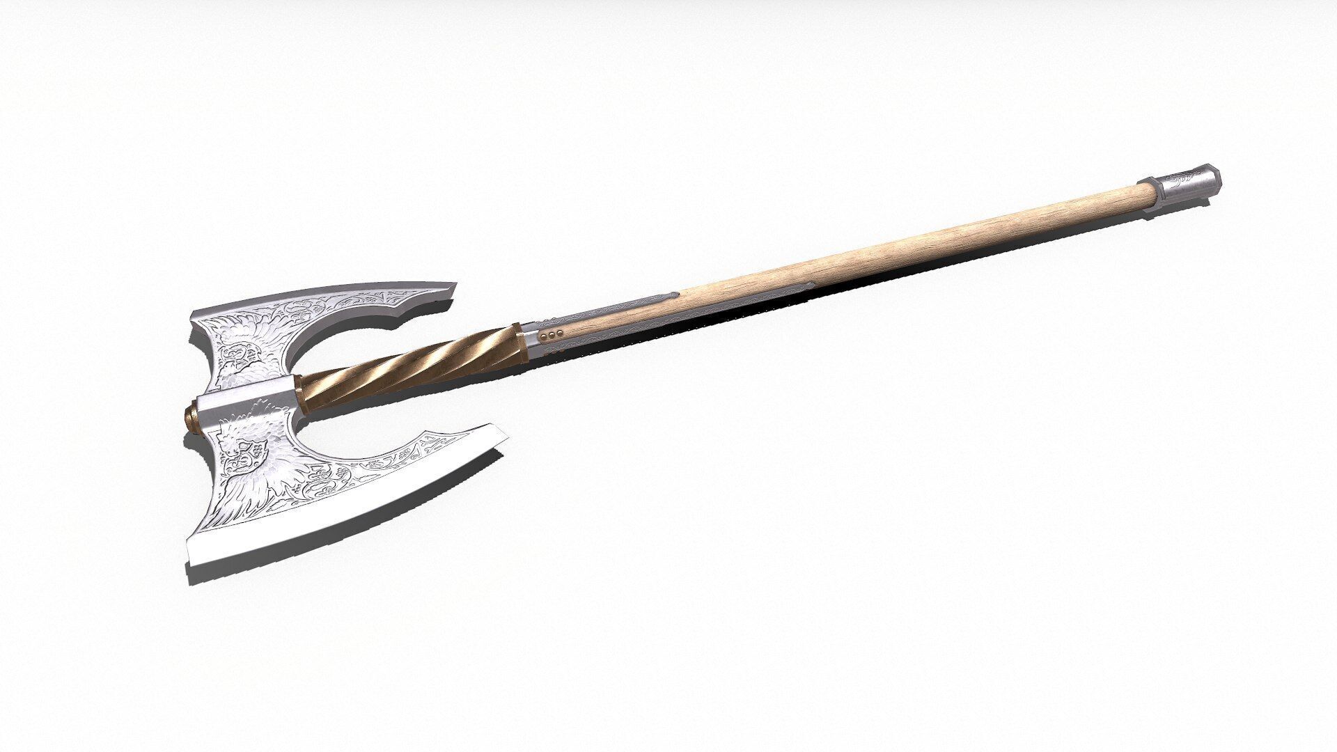 Berserker Axe Low-poly PBR Low-poly 3D model_4