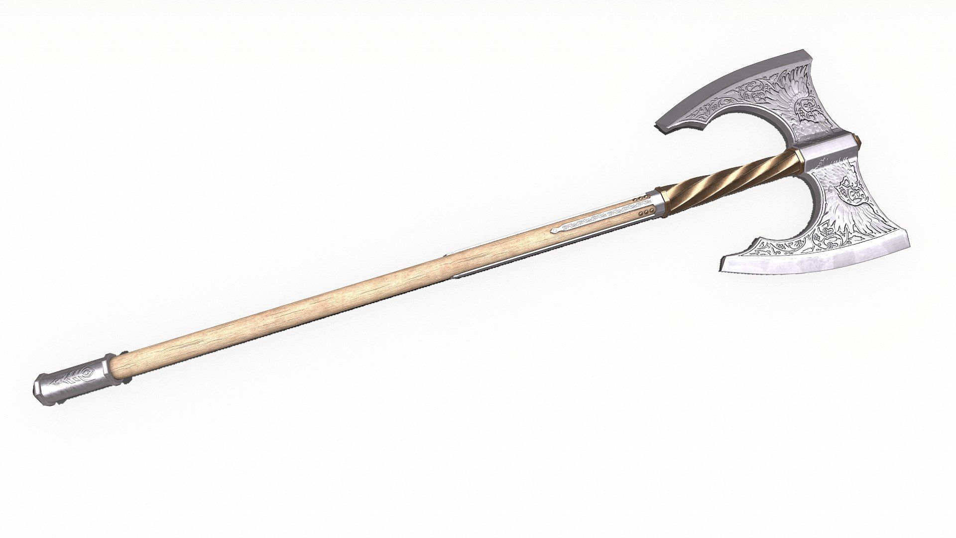 Berserker Axe Low-poly PBR Low-poly 3D model_8