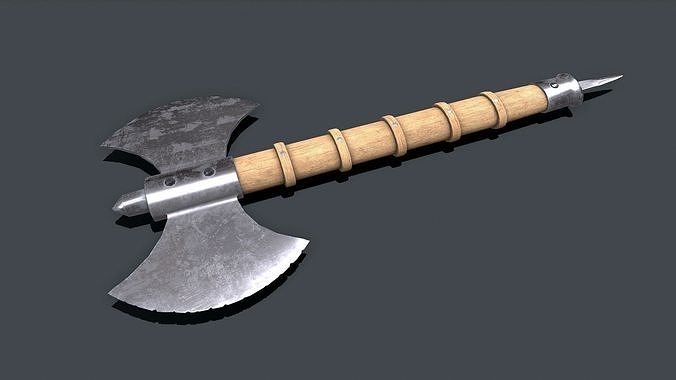 Battle Axe Low-poly PBR Low-poly 3D model