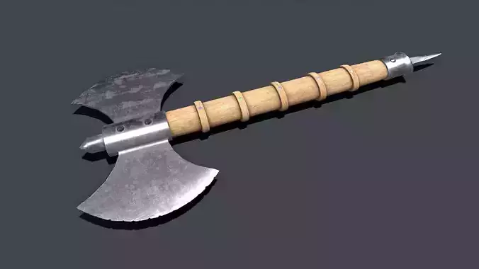 Battle Axe Low-poly PBR Low-poly 3D model