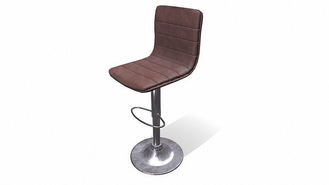 Bar Stool1 Low-poly PBR Low-poly 3D model 4
