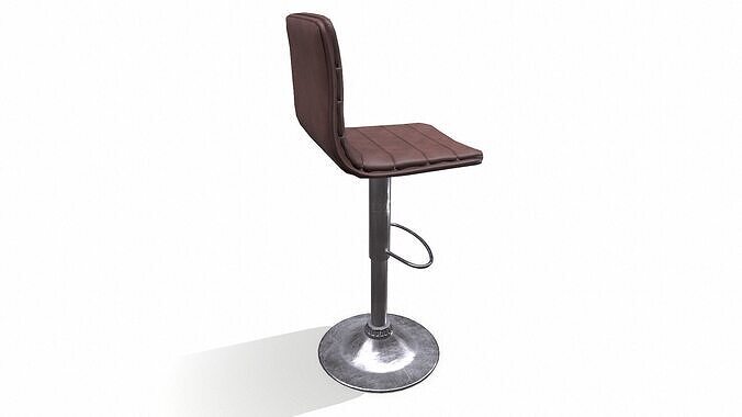 Bar Stool1 Low-poly PBR Low-poly 3D model 7