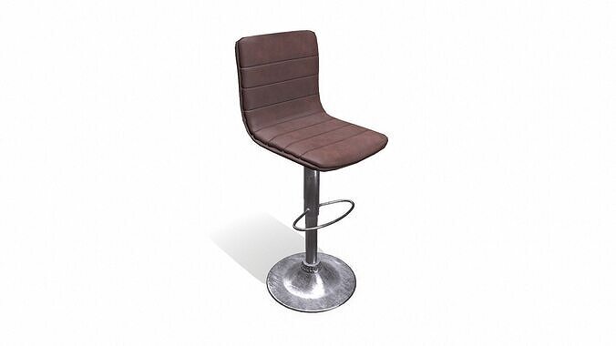 Bar Stool1 Low-poly PBR Low-poly 3D model 2