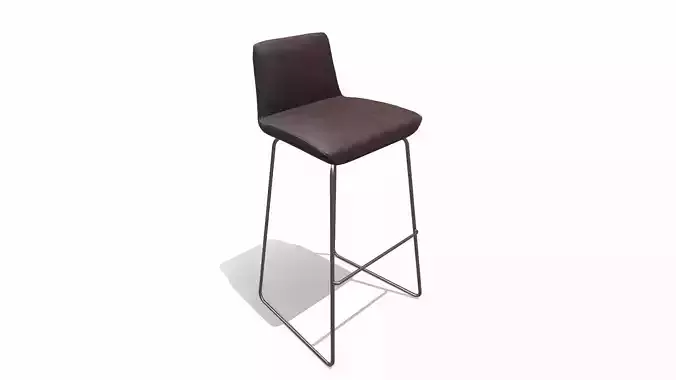 Bar Stool Low-poly PBR Low-poly 3D model