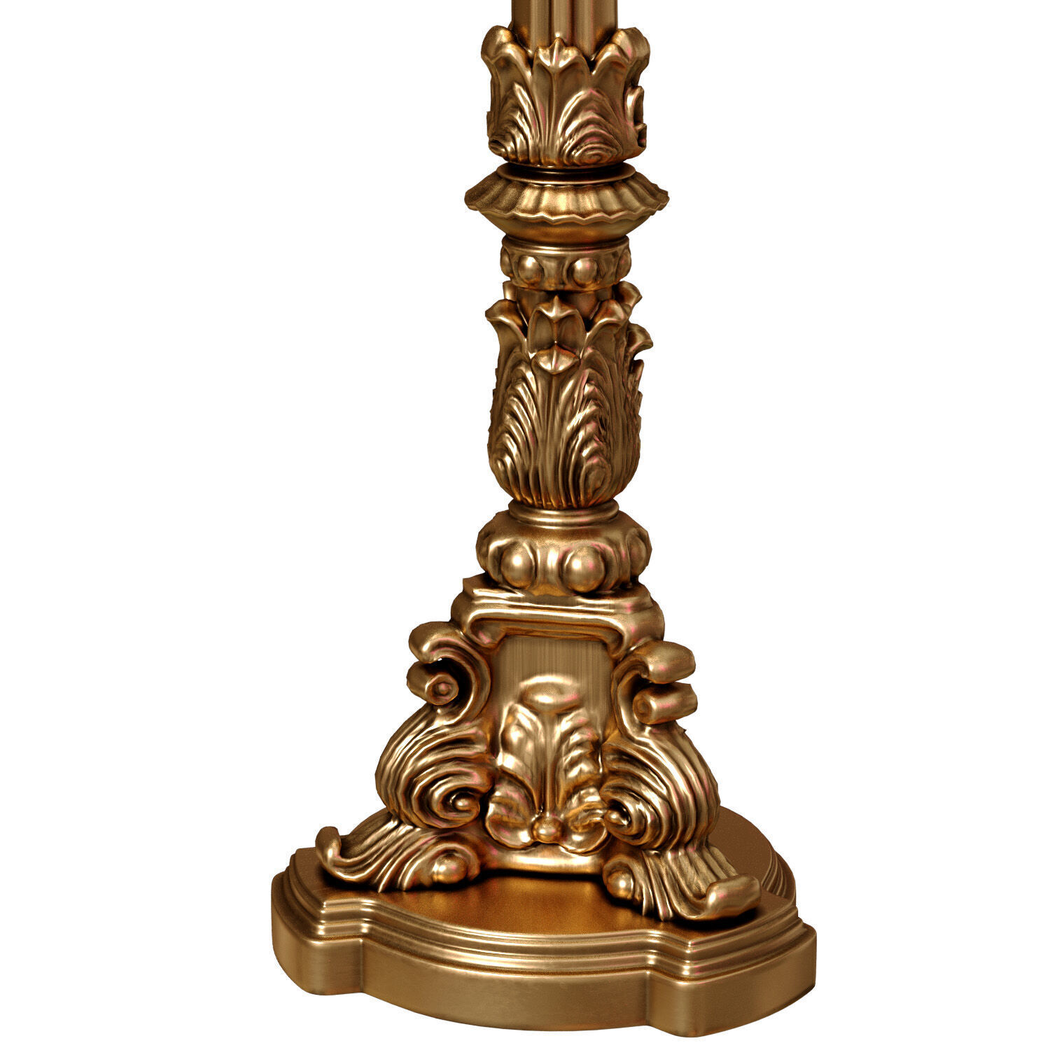 Jonathan lighting Gold Classical European traditional Floor lamp 3D model_3