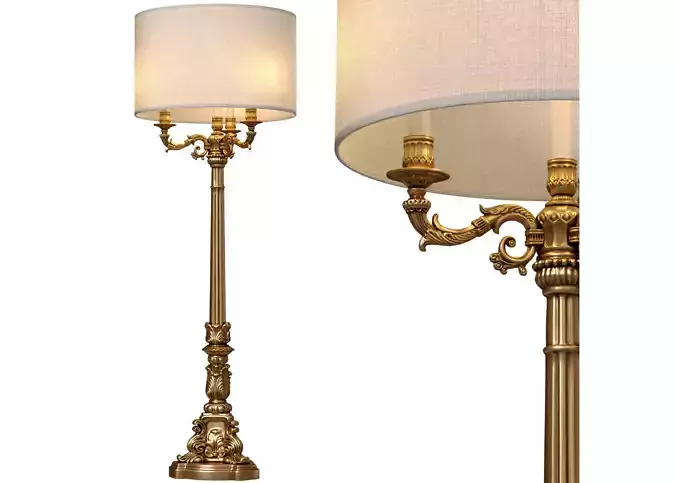 Jonathan lighting Gold Classical European traditional Floor lamp