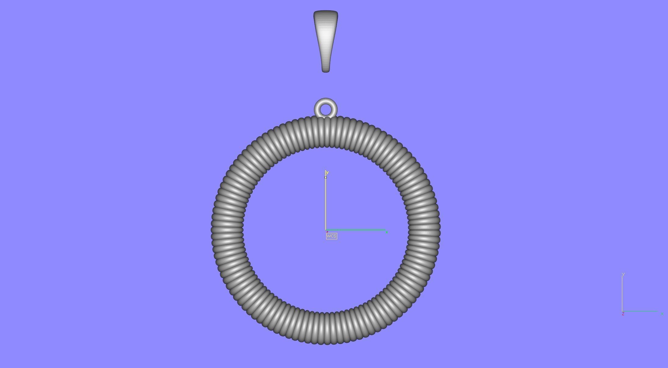 Spiral Initial Letter O Pendant 3D print model_35