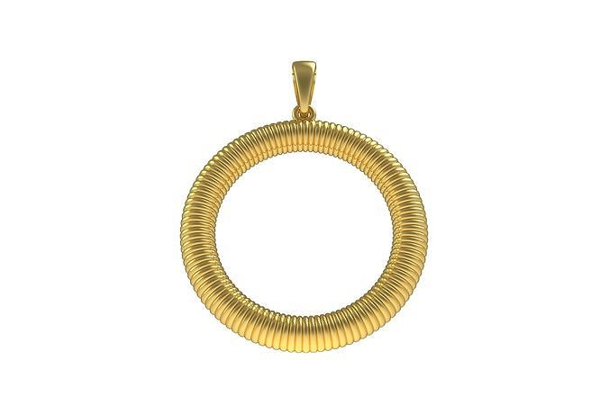 Spiral Initial Letter O Pendant 3D print model