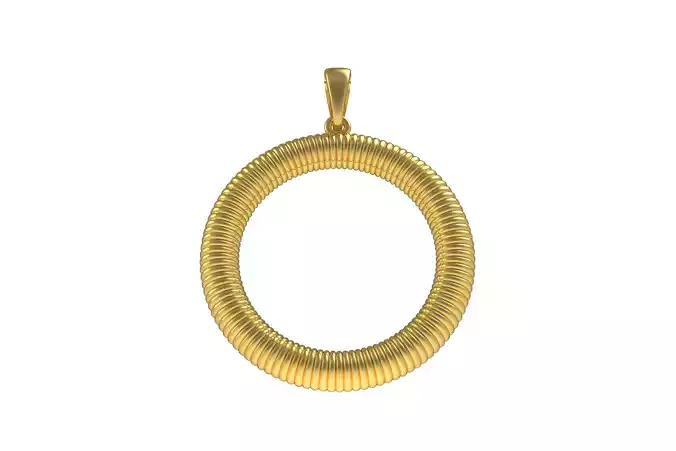 Spiral Initial Letter O Pendant
