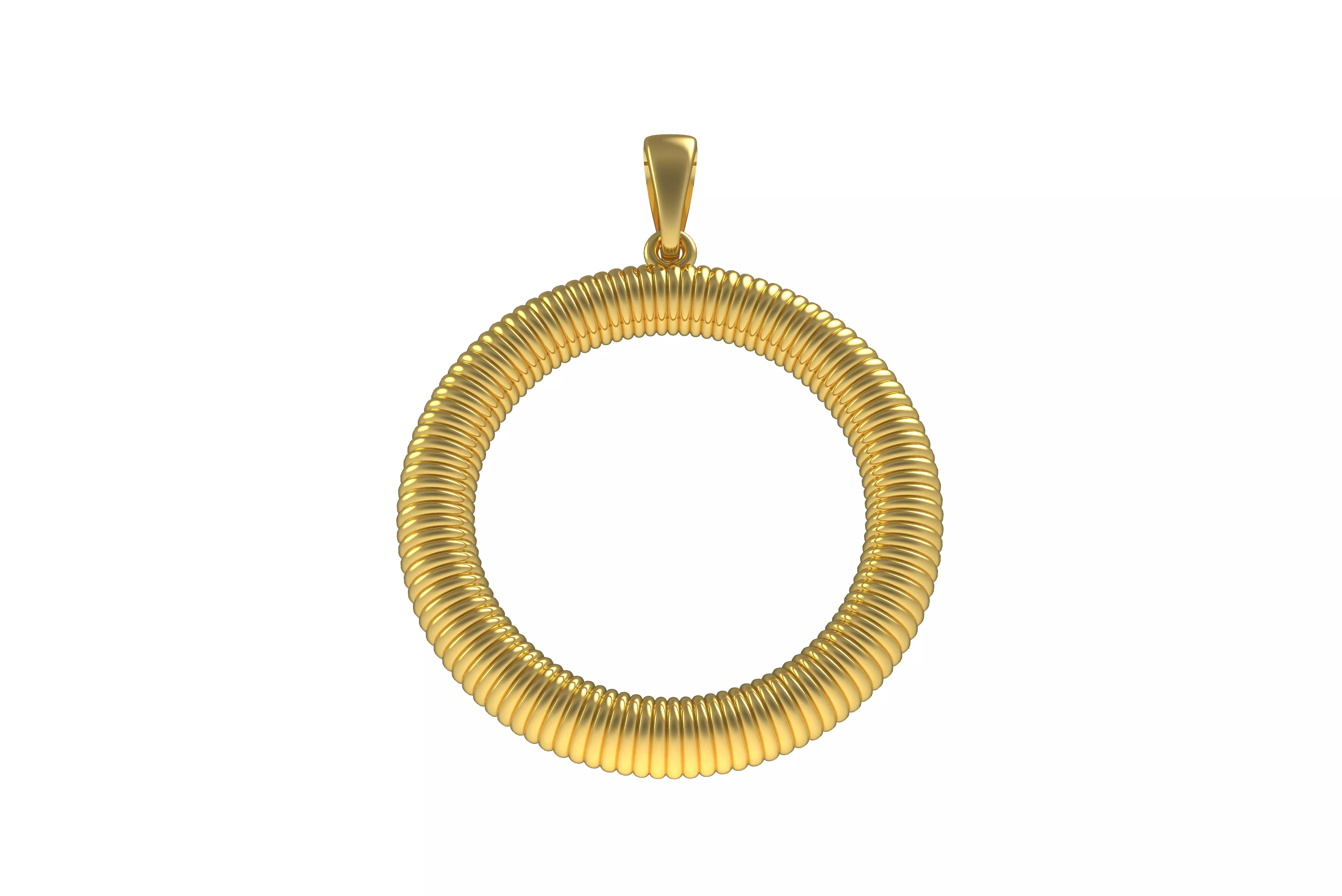 Spiral Initial Letter O Pendant 3D print model_0