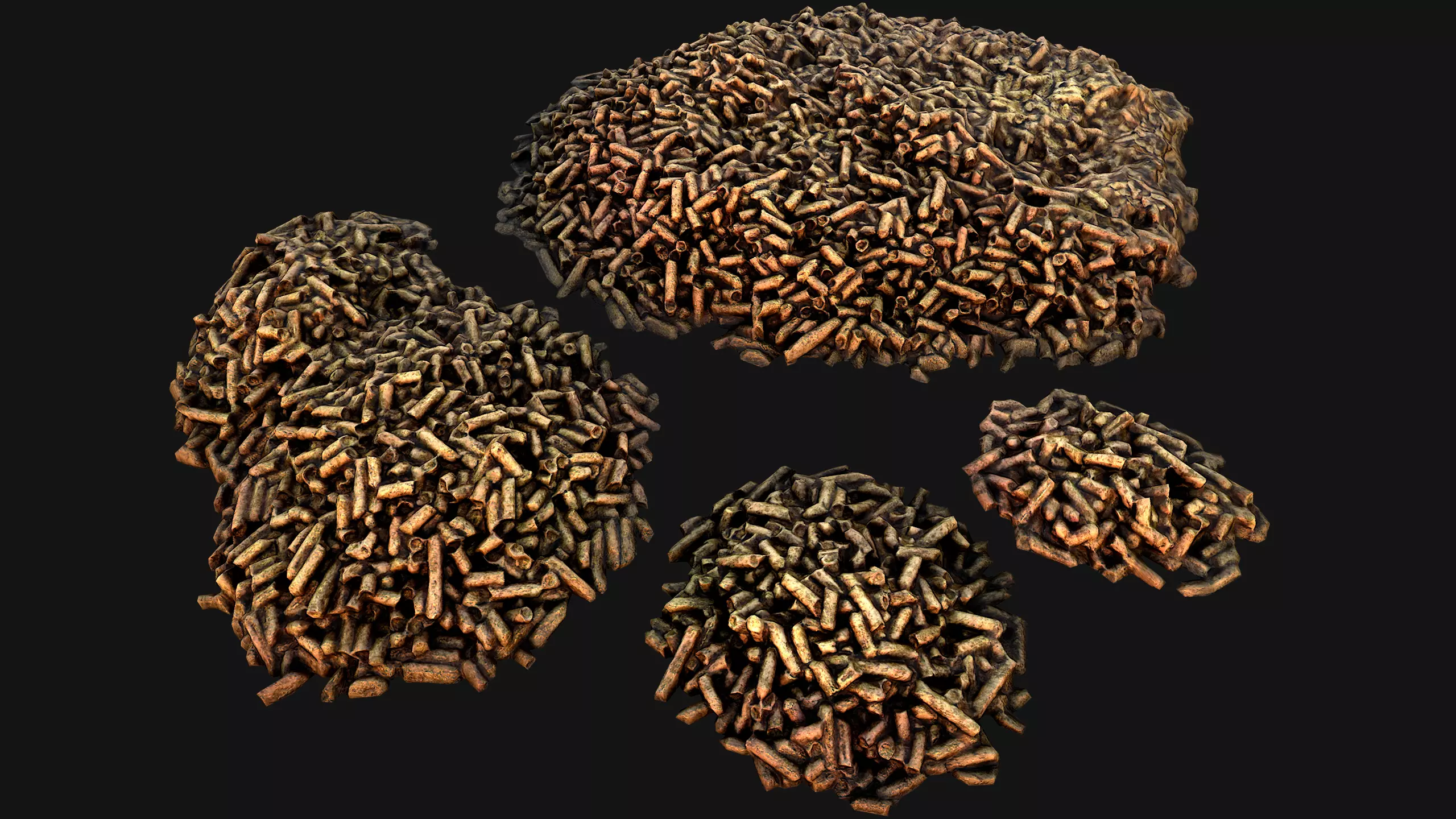 Cat Litter Pile Farm Landscape Pet Toilet Low-poly 3D model