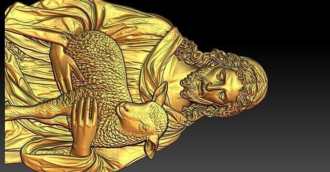 2 Jesus CNC Relief Model 3D print model