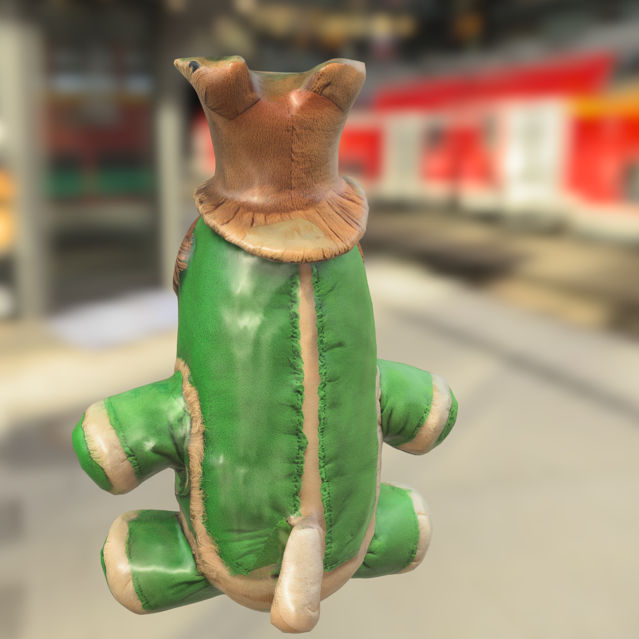 Whimsical Frog Plush Hat  Low-poly 3D model_3