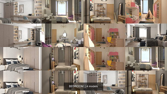 BEDROOM  3D Model Collection