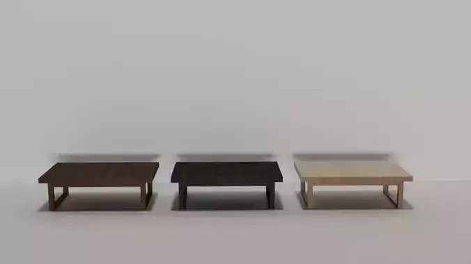 Modern Wooden Table 3ds max 2021-2024 obj fbx 3D model