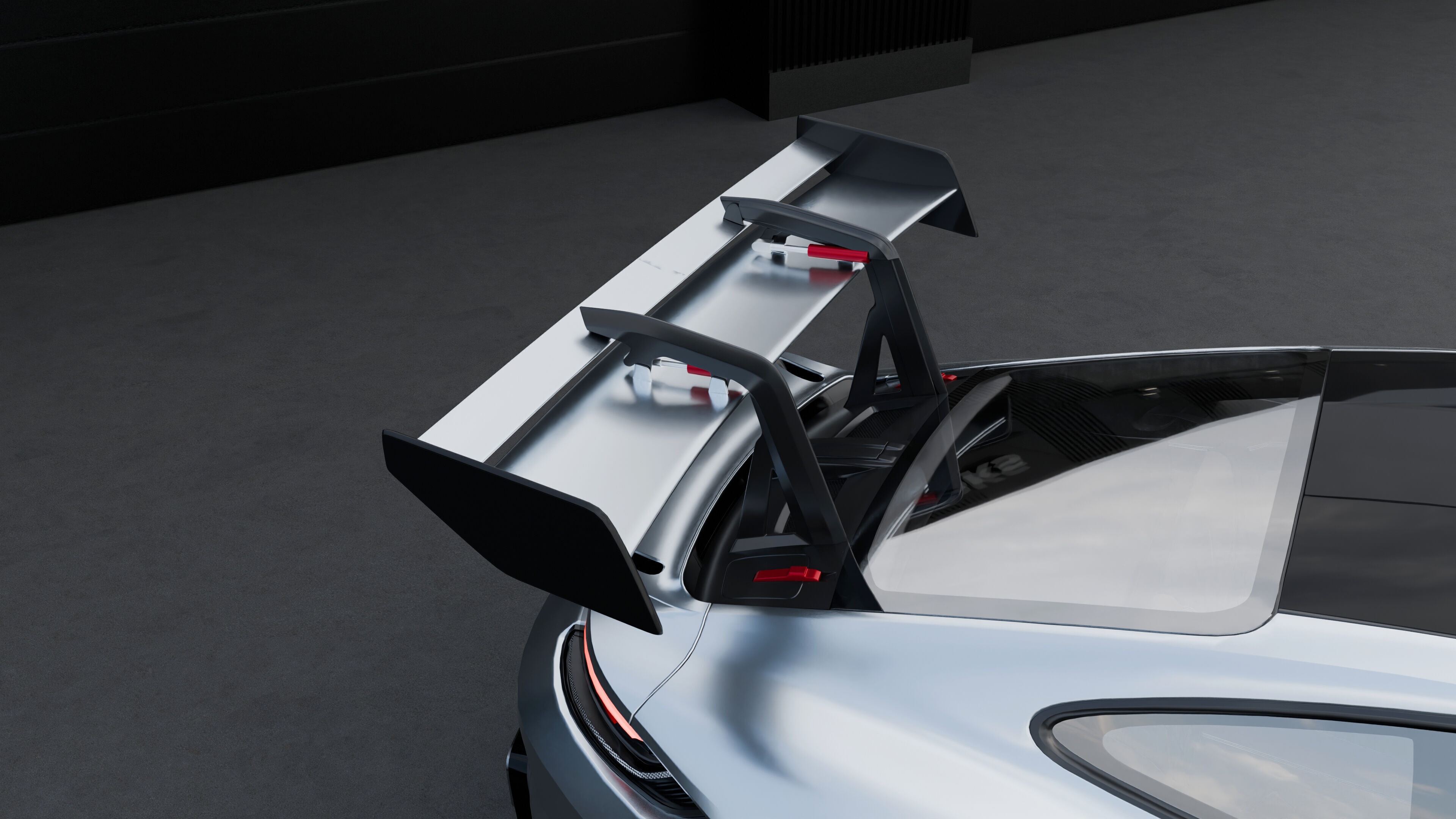 Automotive Industrial Garage Exterior - Blender Scene 3D model_3