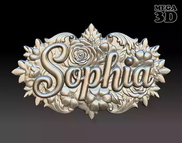 Sophia Floral Name Pendant  - 250707