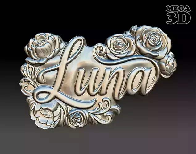 Luna Floral Name Pendant - 250707